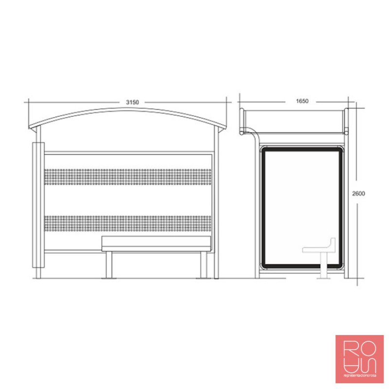 Marquesina parada d'autobús Nueva Swing